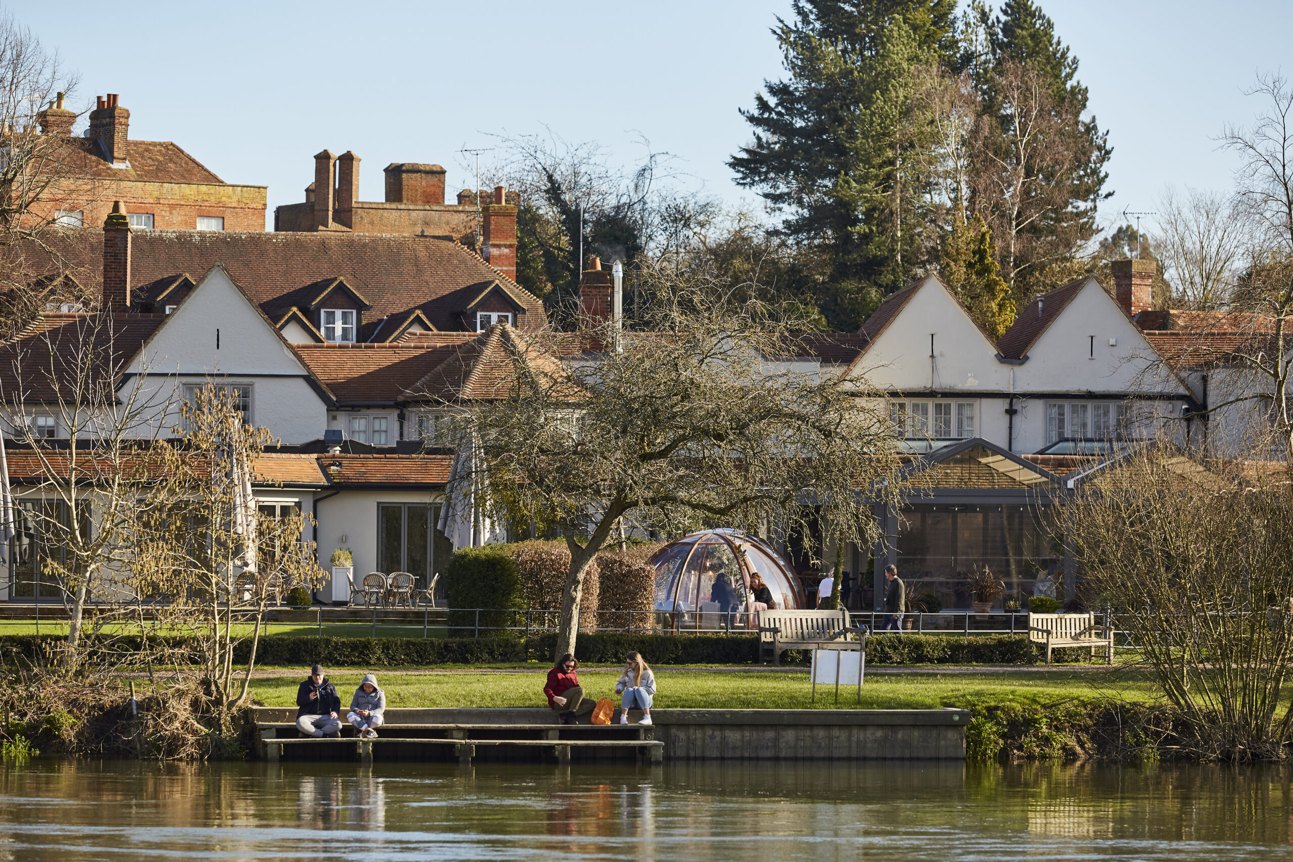 hotel, riverside, Sonning, River Thames, rooms, relaxing, spring